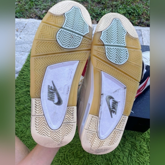 Air Jordan 4 Retro Off-White Sail Men's 8.5 - Picture 4 of 5